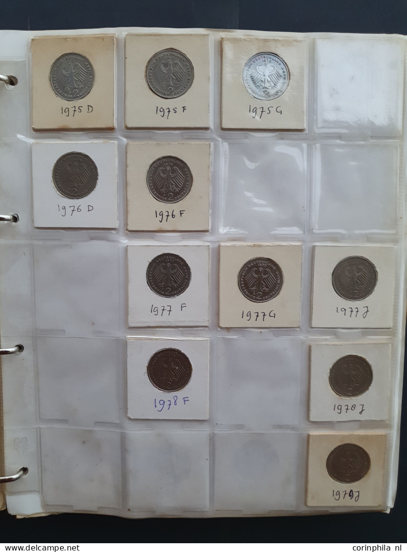 collection Germany ca. 1870-2000 with some silver among which 1/2, 1, 2 and 5 Marken and memorative in 3 albums