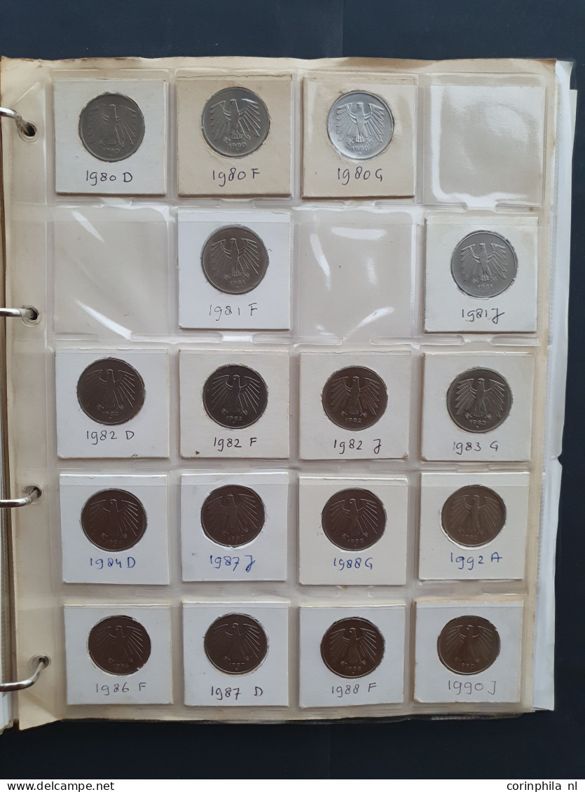 collection Germany ca. 1870-2000 with some silver among which 1/2, 1, 2 and 5 Marken and memorative in 3 albums