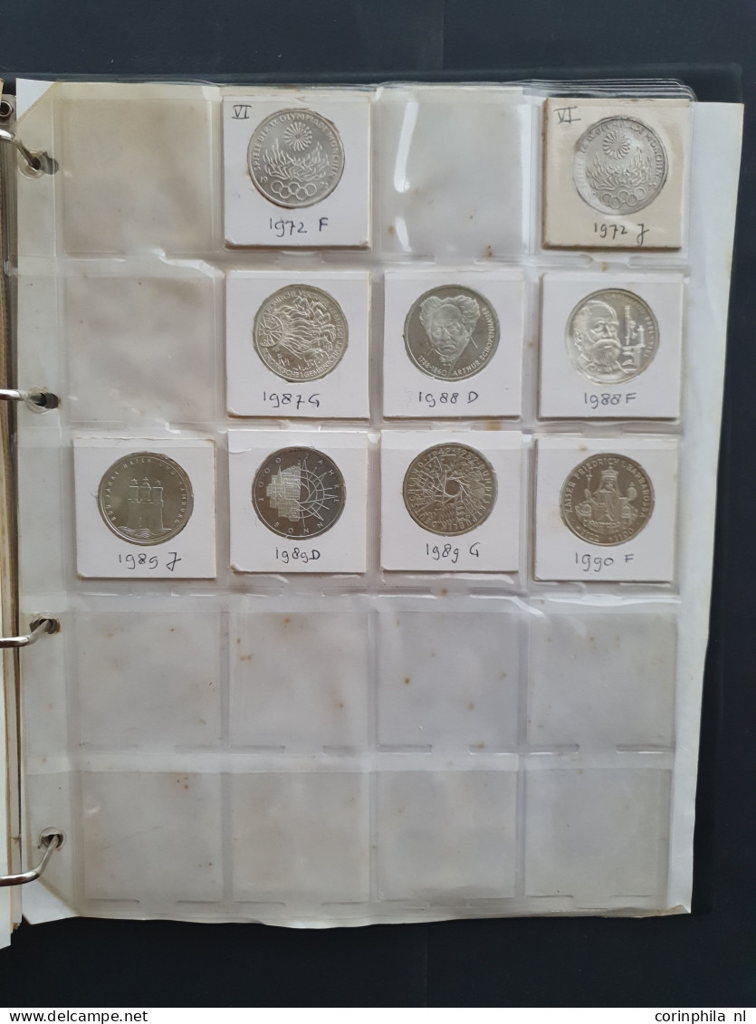 collection Germany ca. 1870-2000 with some silver among which 1/2, 1, 2 and 5 Marken and memorative in 3 albums