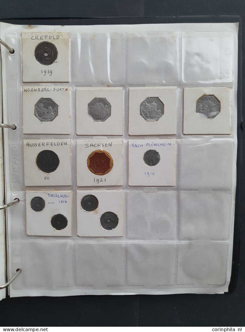 collection German States and Emergency money 1700-1925 with silver, better years and qualities in album