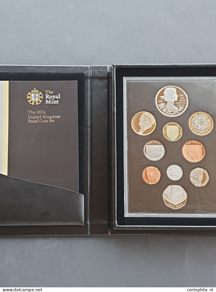 Great Britain Collection The Royal Mint (40 Pieces) Among Which 4th Olympiad 1908 2 Pound In Original Boxes With Certifi - Otros & Sin Clasificación