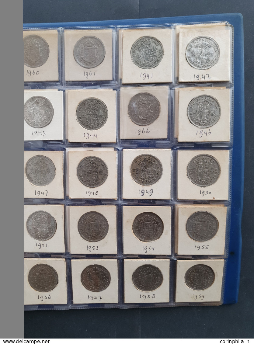 collection Great Britain, Guernsey, Jersey, Ireland 1700-2000, some older with silver among which Sixpence 1562, Florin 