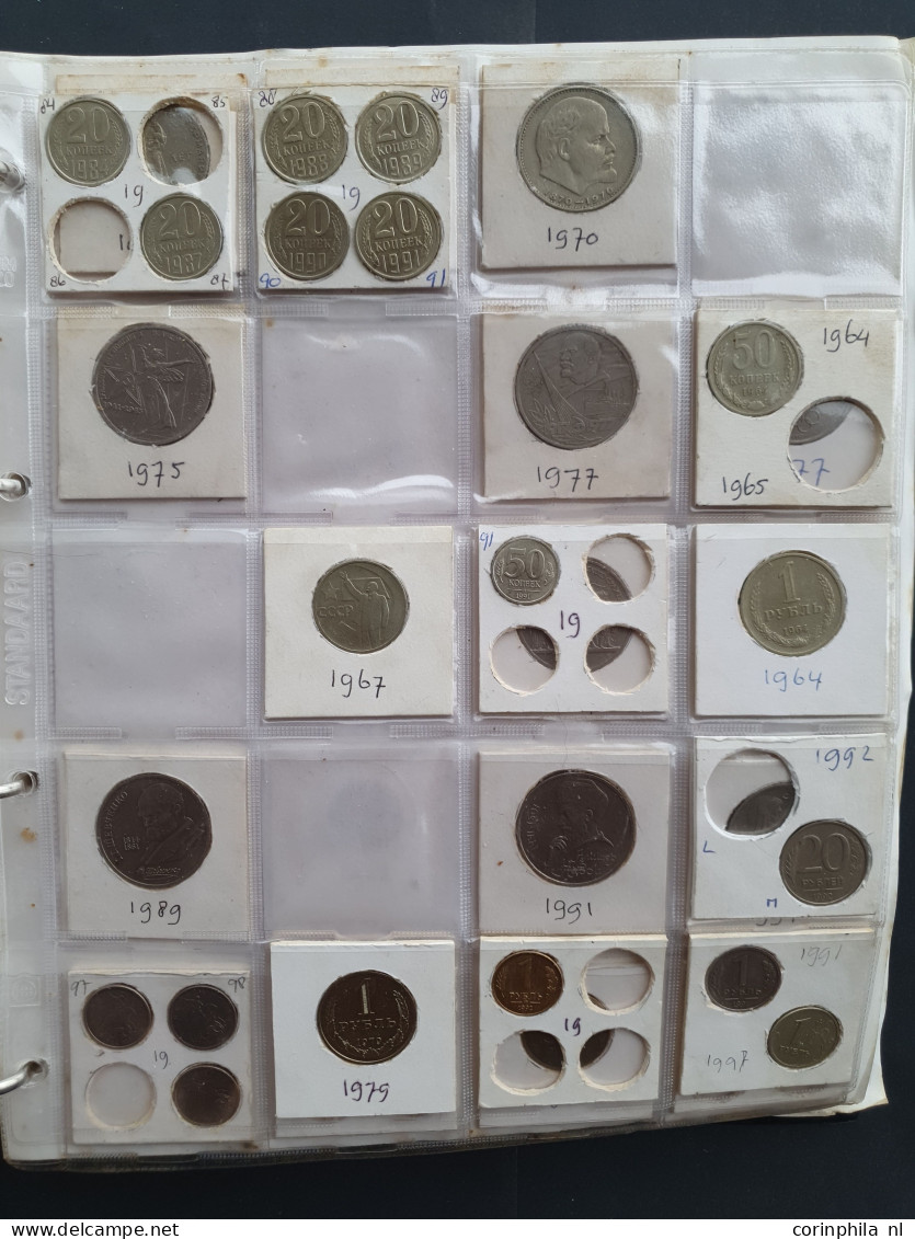 collection Russia and Poland 1800- 2000 with some silver in album