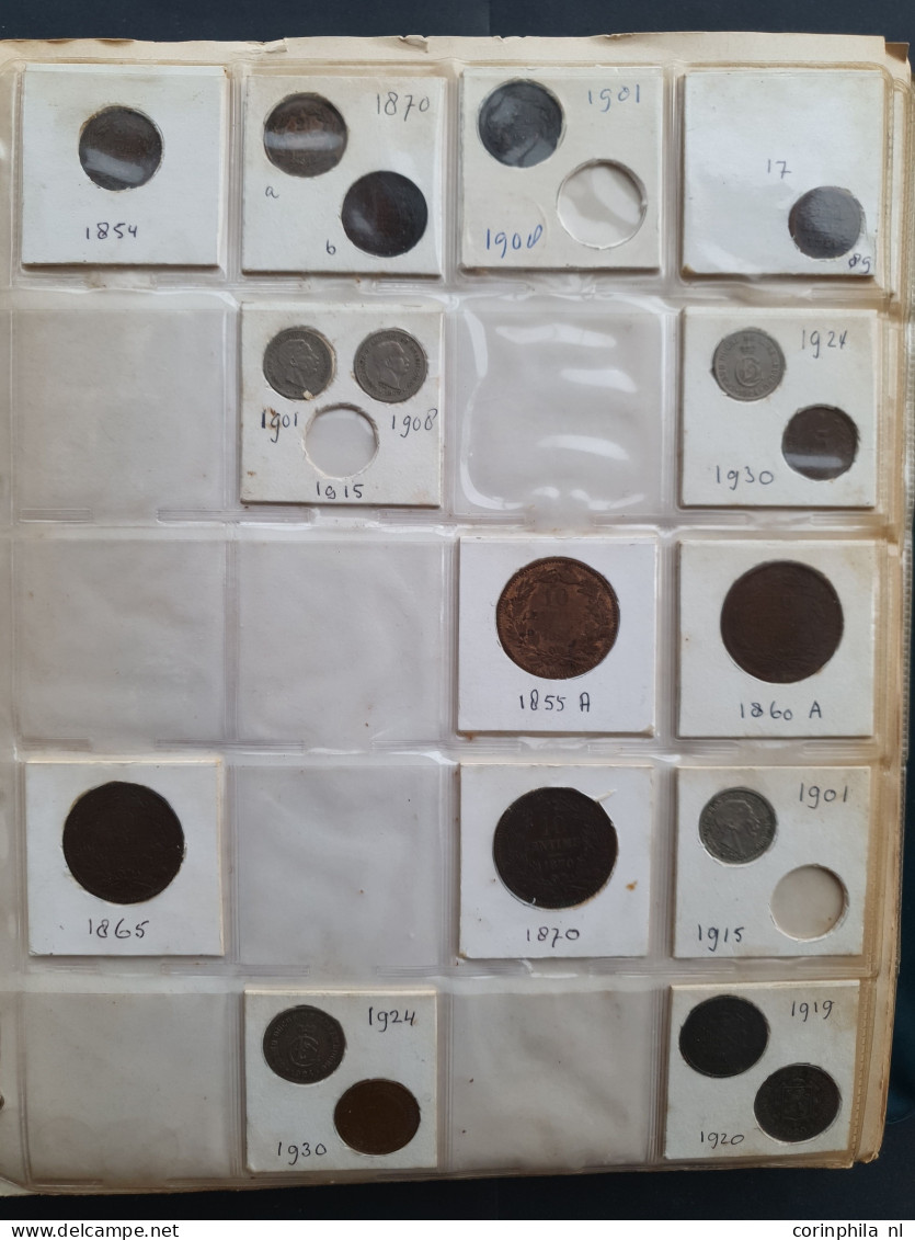 Collection Switzerland And Luxembourg 1800-2000 With Some Silver Among Which ½, 1 And 5 Francs In Album - Otros – Europa