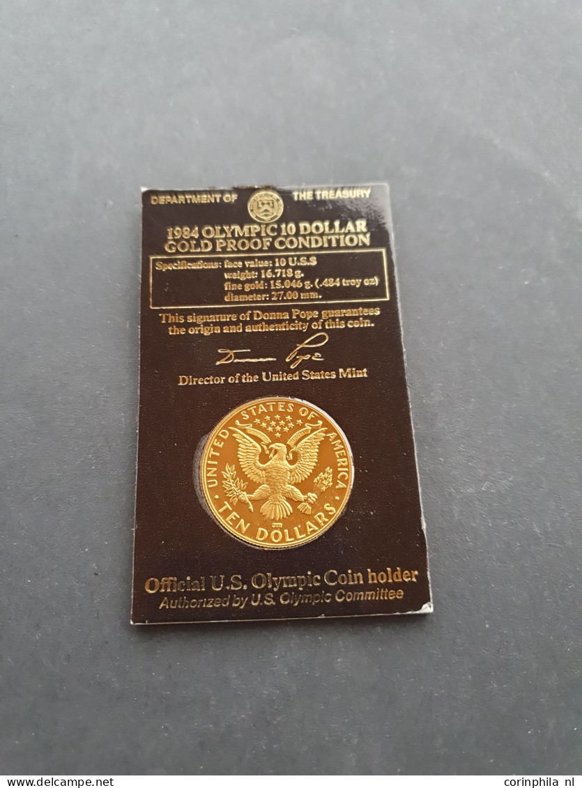 United States 1984 Olympic 10 Dollar – Gold 16.718gr. 0.900 – In Official U.S. Olympic Coin Holder - Proof In Small Box  - Other & Unclassified