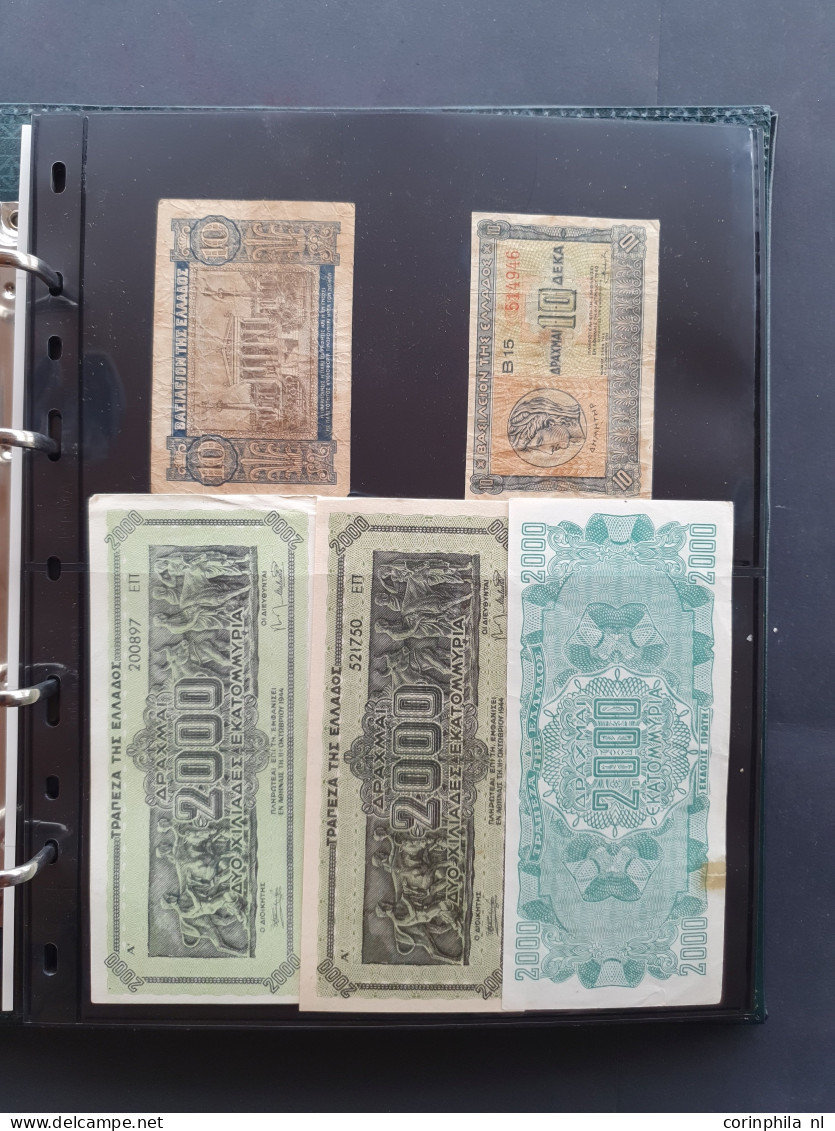 Kleine Verzameling Bankbiljetten Wereld Met O.a. Ceylon 100, 50 En 20 (2) Rupees 1979 In UNC In Album - Colecciones Y Lotes