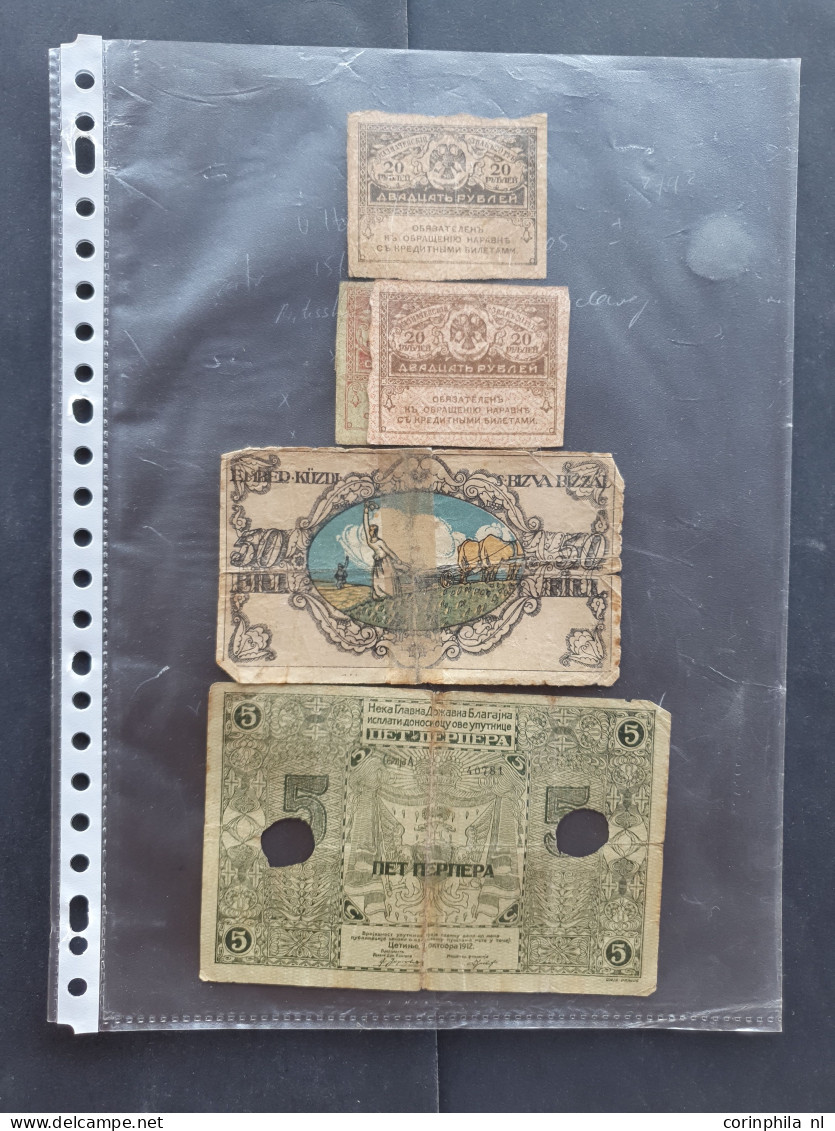 German Emergency Money Among Which 200 Notes Berlin 100 Mark 1909 78 Notes Berlin 1000 Mark 1910 And With Some Russian I - Otros & Sin Clasificación