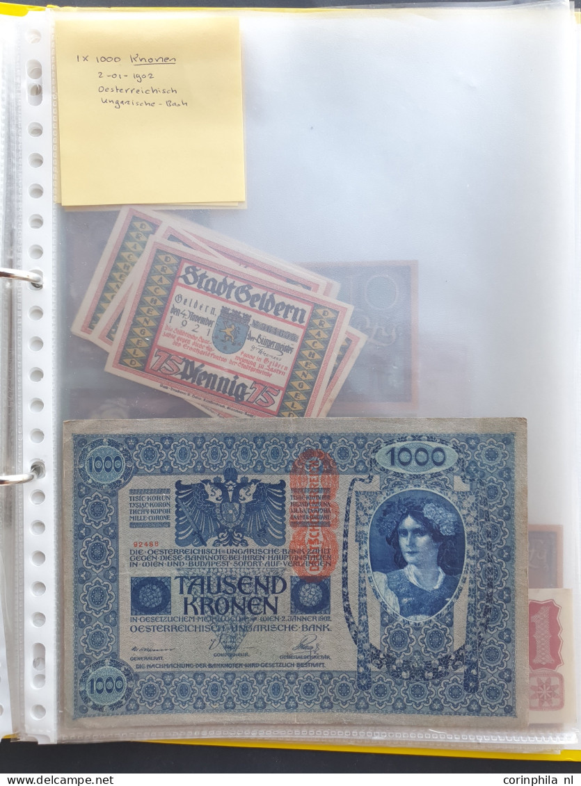 German Emergency Money Among Which 200 Notes Berlin 100 Mark 1909 78 Notes Berlin 1000 Mark 1910 And With Some Russian I - Other & Unclassified