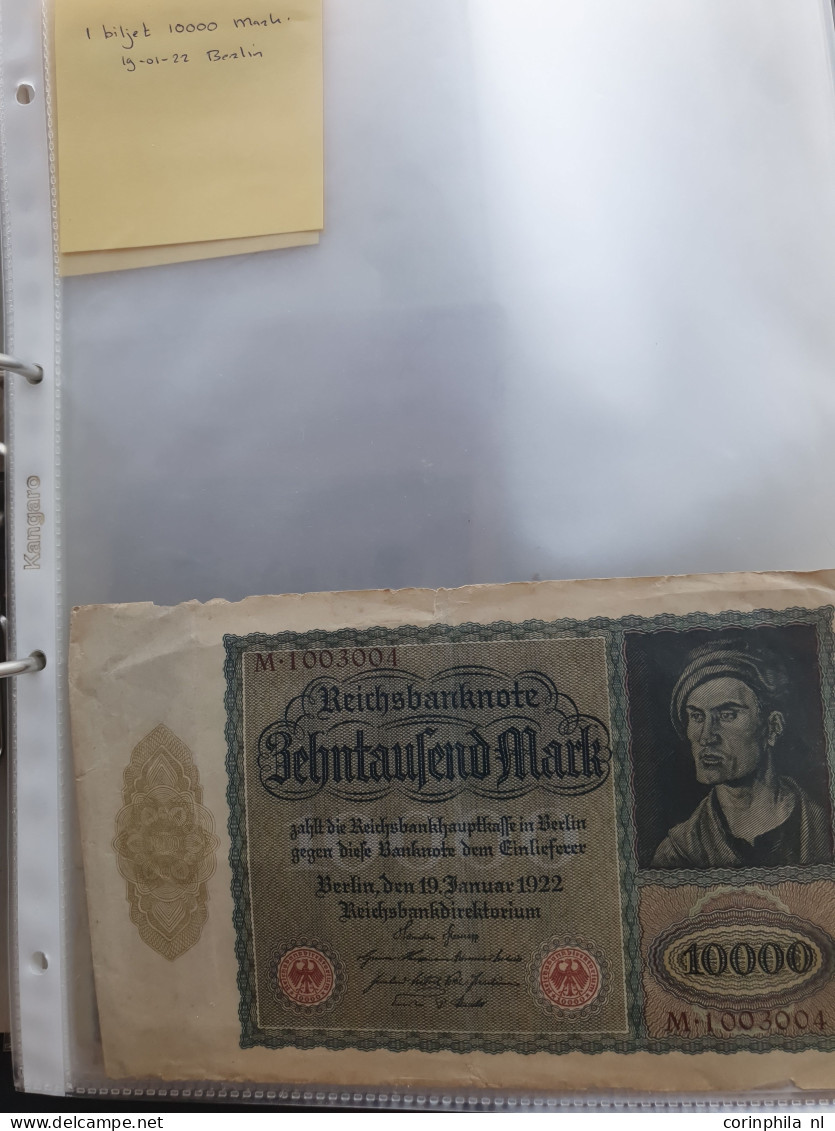 German emergency money among which 200 notes Berlin 100 Mark 1909 78 notes Berlin 1000 Mark 1910 and with some Russian i