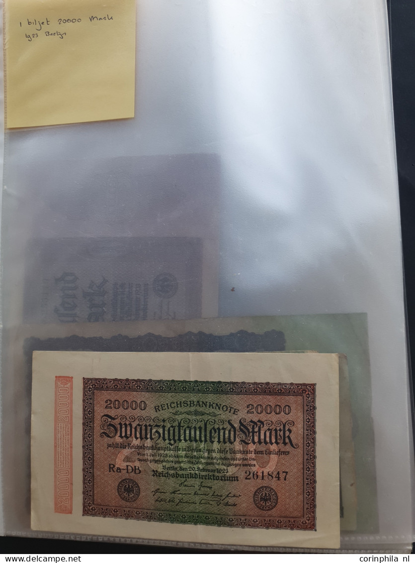 German emergency money among which 200 notes Berlin 100 Mark 1909 78 notes Berlin 1000 Mark 1910 and with some Russian i