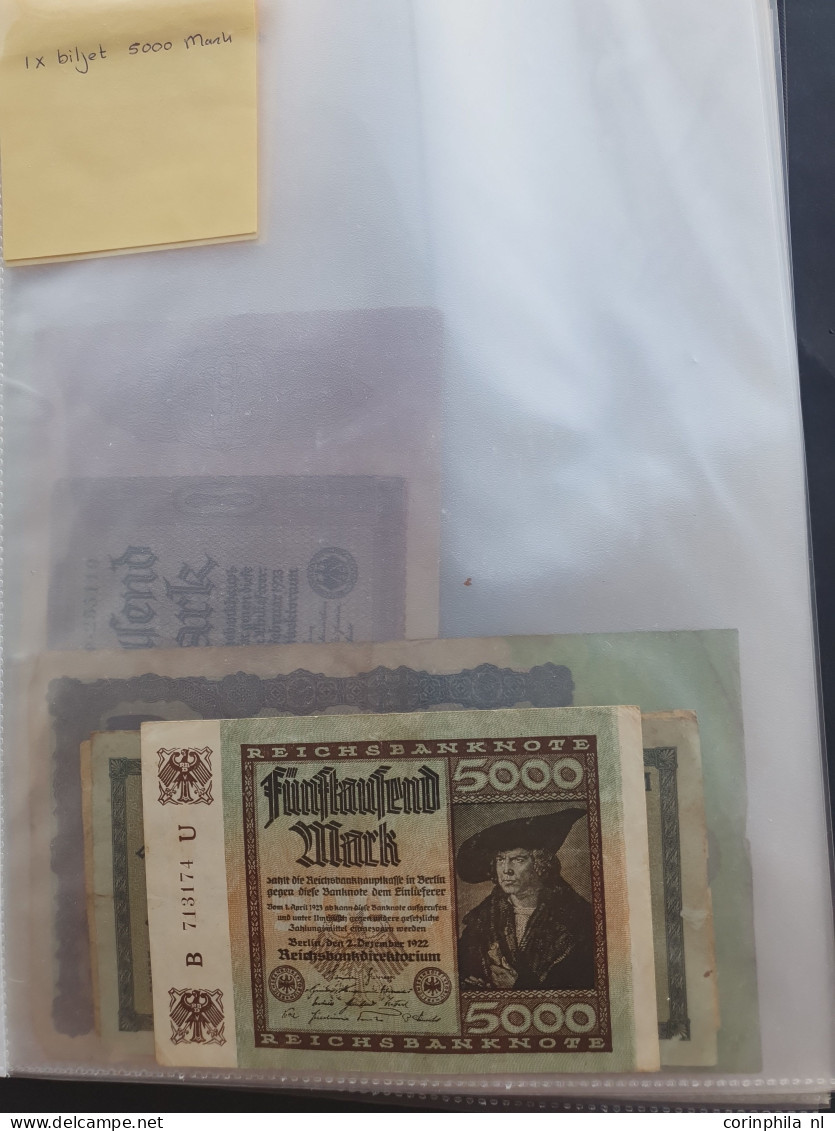 German emergency money among which 200 notes Berlin 100 Mark 1909 78 notes Berlin 1000 Mark 1910 and with some Russian i