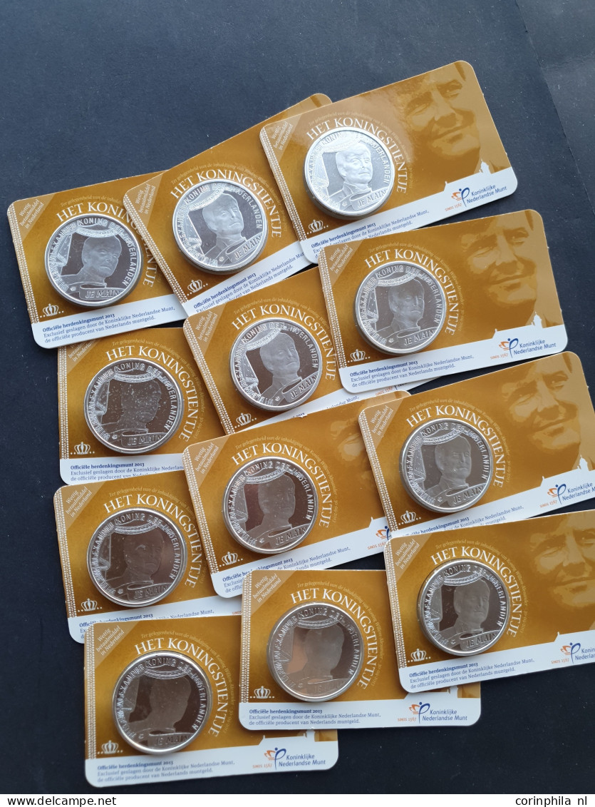 coincards 5 en 2 Euro vnl. Nederland en met iets Europa (795 stuks) in plastic sorteerbakken