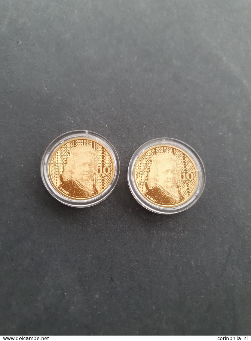 10 Euro 2006 (2 Stuks) - Rembrandt Tientje – Goud 6.72gr. 0.900 – Proof In Capsules In Doosje - Otros & Sin Clasificación