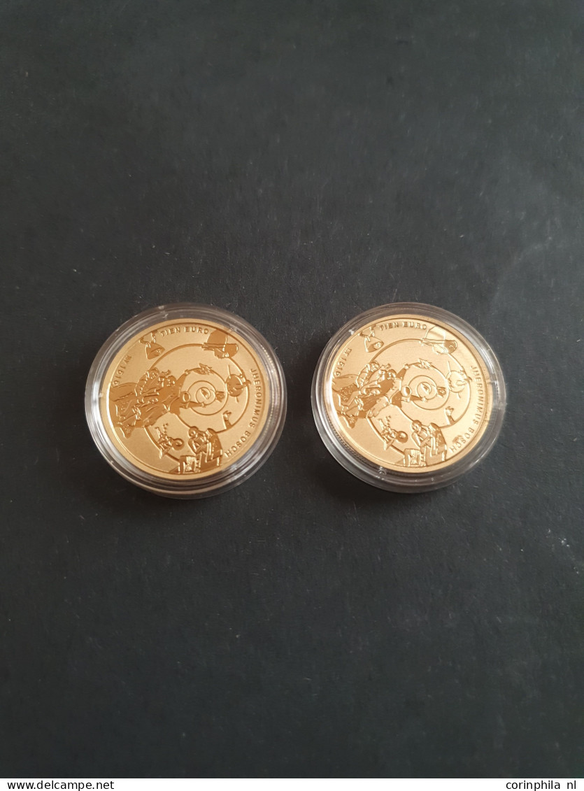 10 Euro 2016 (2 Stuks) - Jheronimus Bosch – Goud 6.72gr. 0.900 – Proof In Capsules In Doosje - Autres & Non Classés