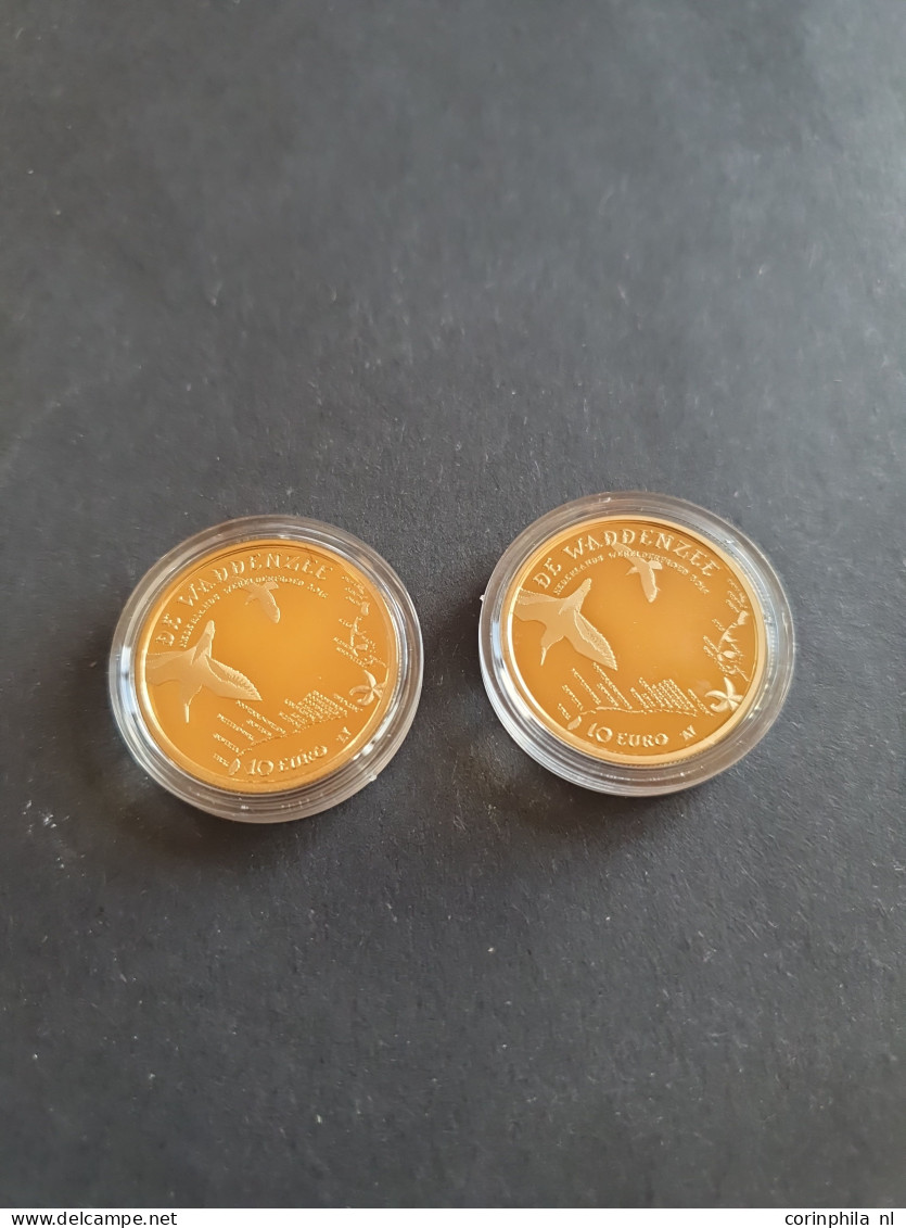 10 Euro 2016 (2 Stuks) - Waddenzee – Goud 6.72gr. 0.900 – Proof In Capsules In Doosje - Otros & Sin Clasificación