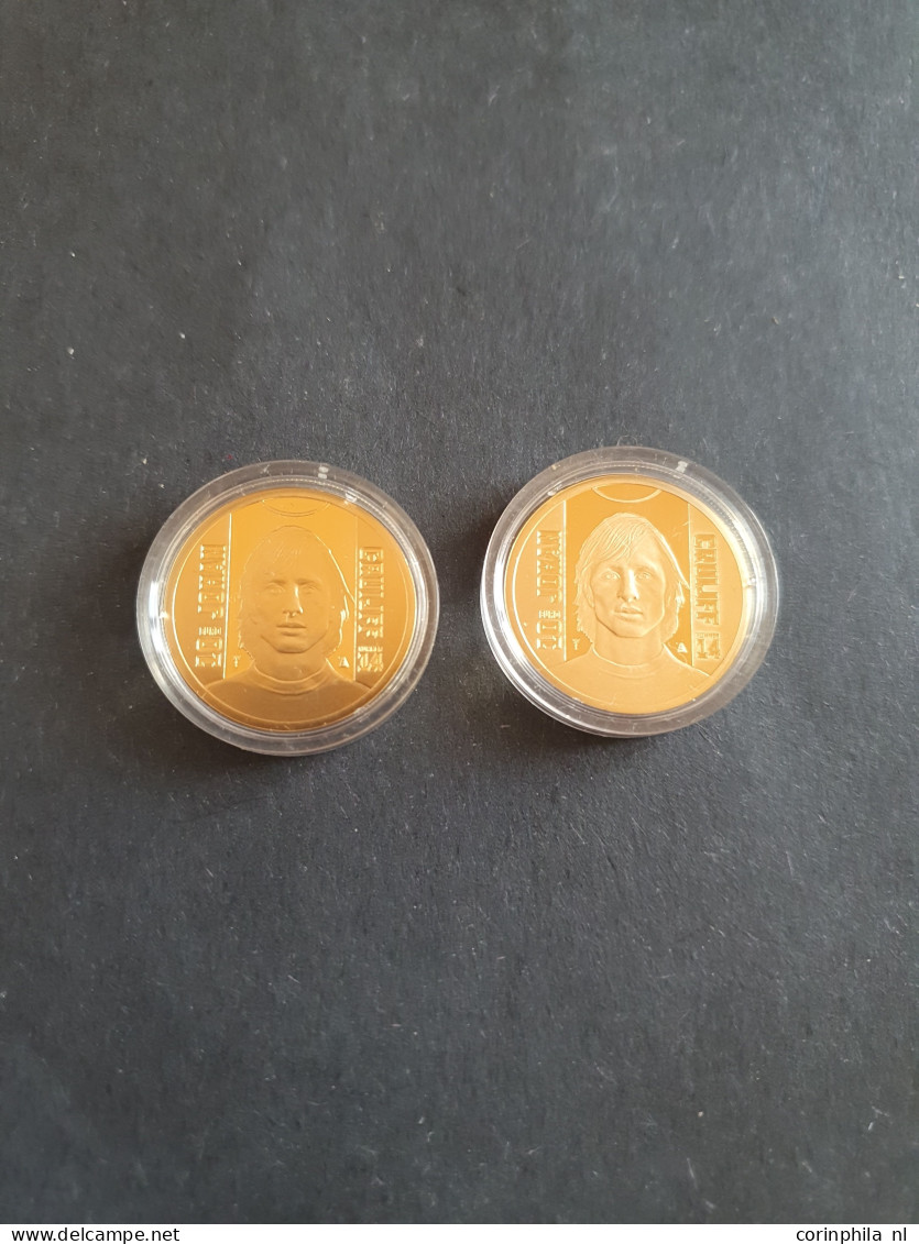 10 Euro 2017 (2 Stuks) - Johan Cruijff – Goud 6.72gr. 0.900 – Proof In Capsules In Doosje - Autres & Non Classés