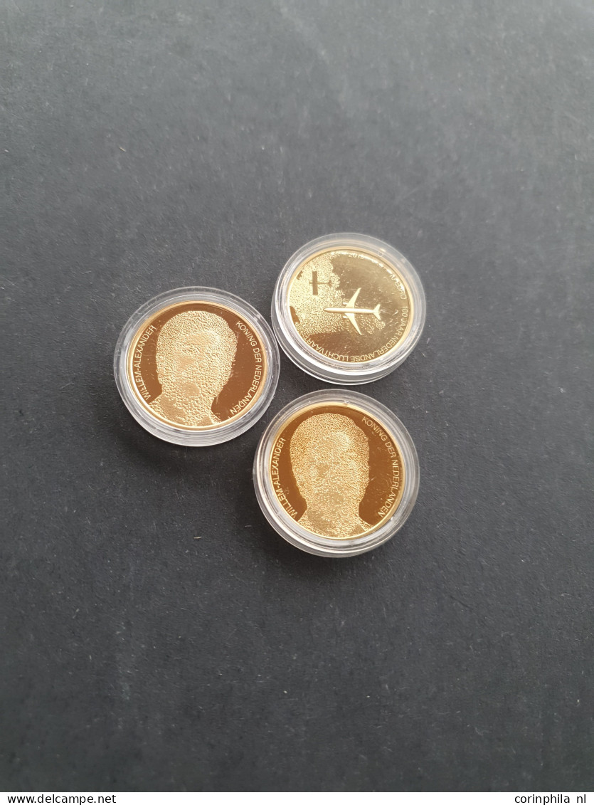 10 Euro 2019 (3 Stuks) - Luchtvaart – Goud 6.72gr. 0.900 – Proof In Capsules In Doosje - Autres & Non Classés