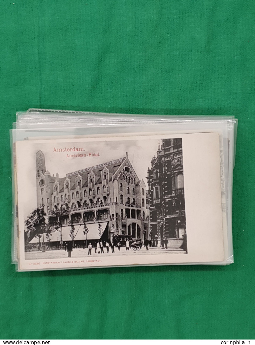 Cover Amsterdam, ca. 100 ex. w.b. oude en zeer oude en souvenir Wereldtentoonstelling in envelop 