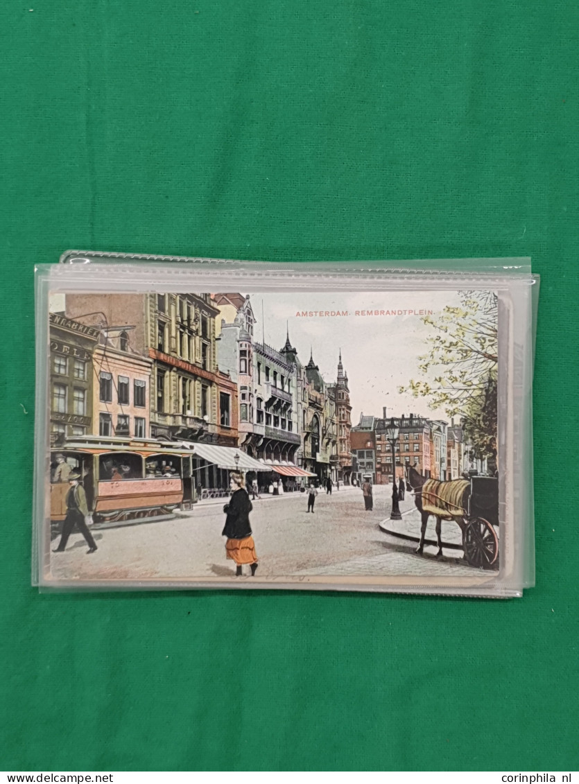 Cover Amsterdam, ca. 100 ex. w.b. oude en zeer oude en souvenir Wereldtentoonstelling in envelop 