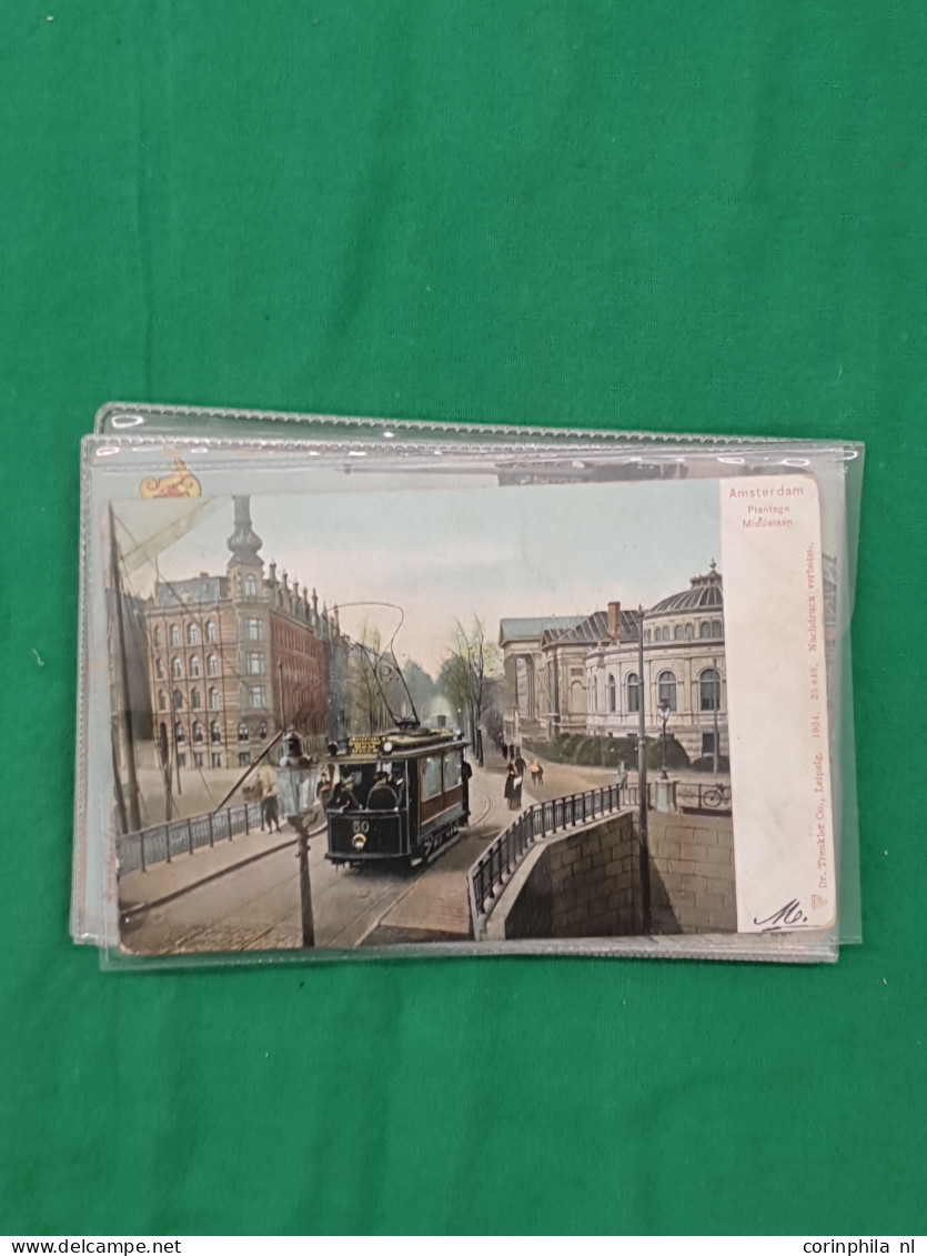 Cover Amsterdam, ca. 100 ex. w.b. oude en zeer oude en souvenir Wereldtentoonstelling in envelop 