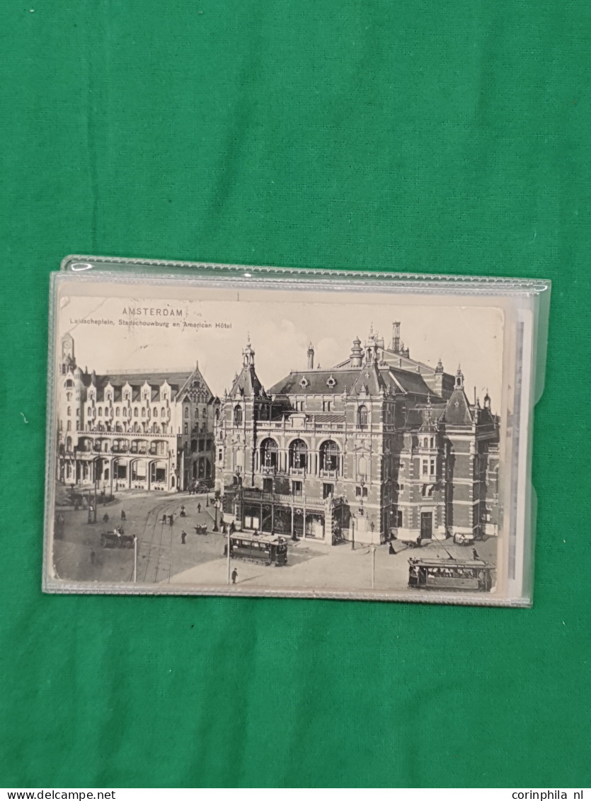 Cover Amsterdam, ca. 100 ex. w.b. oude en zeer oude en souvenir Wereldtentoonstelling in envelop 