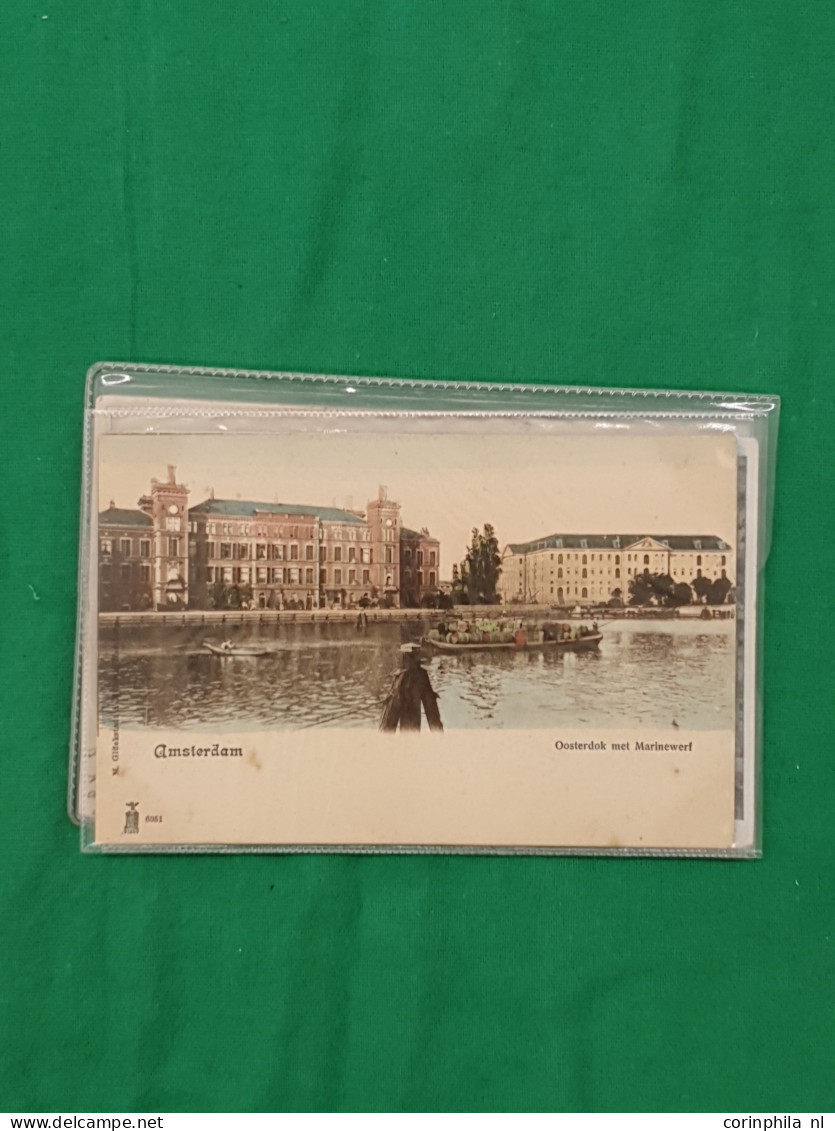 Cover Amsterdam, ca. 100 ex. w.b. oude en zeer oude en souvenir Wereldtentoonstelling in envelop 