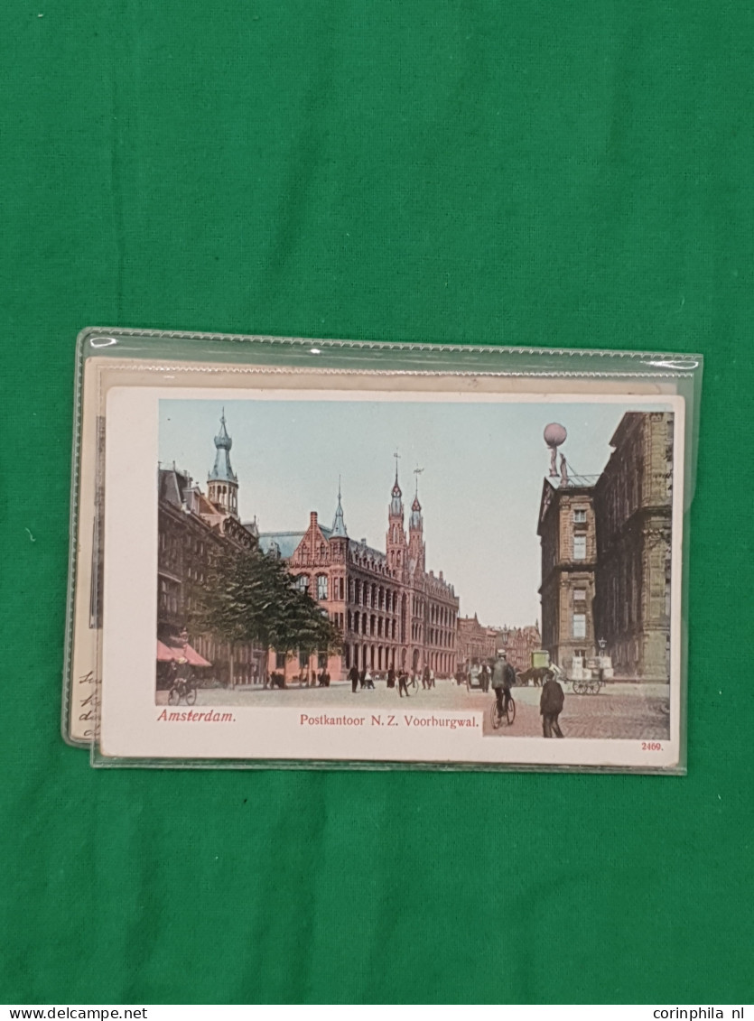 Cover Amsterdam, ca. 100 ex. w.b. oude en zeer oude en souvenir Wereldtentoonstelling in envelop 