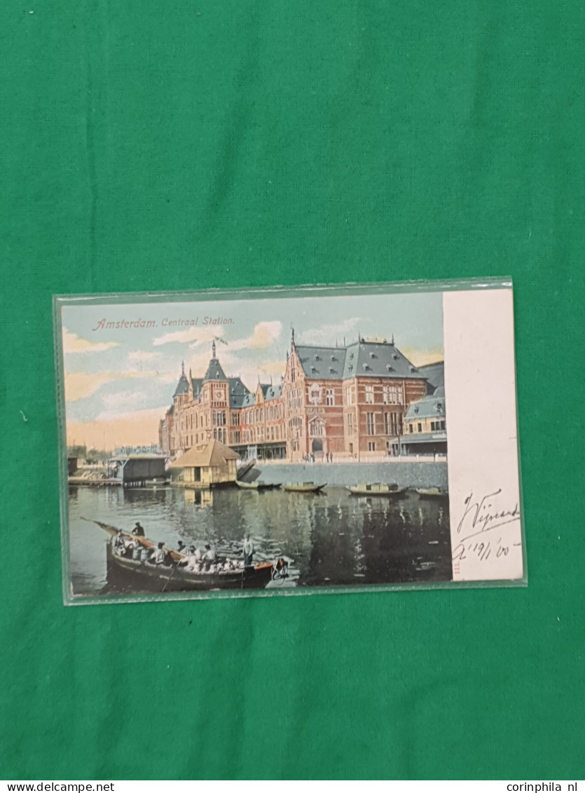 Cover Amsterdam, ca. 100 ex. w.b. oude en zeer oude en souvenir Wereldtentoonstelling in envelop 