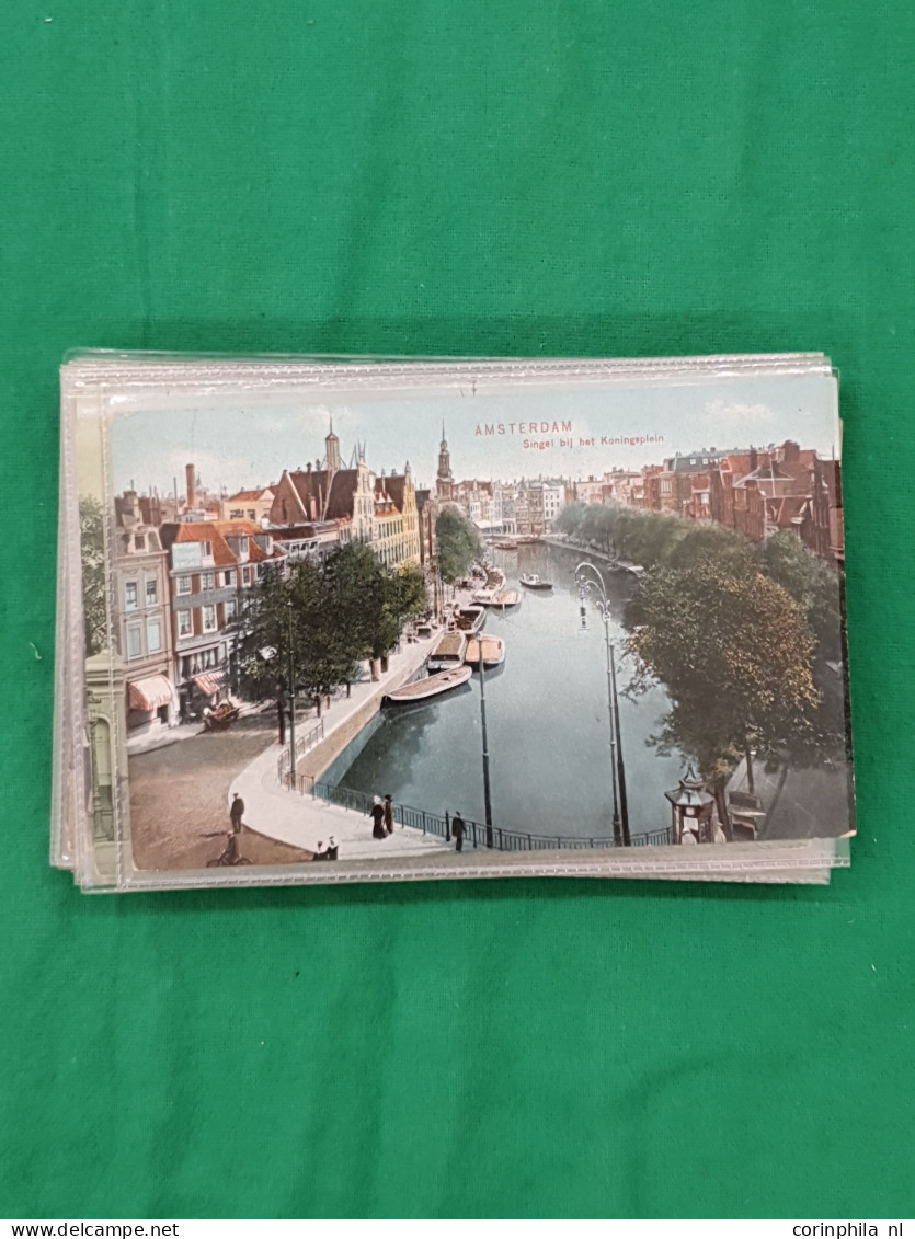 Cover Amsterdam, ca. 100 ex. w.b. oude en zeer oude en souvenir Wereldtentoonstelling in envelop 