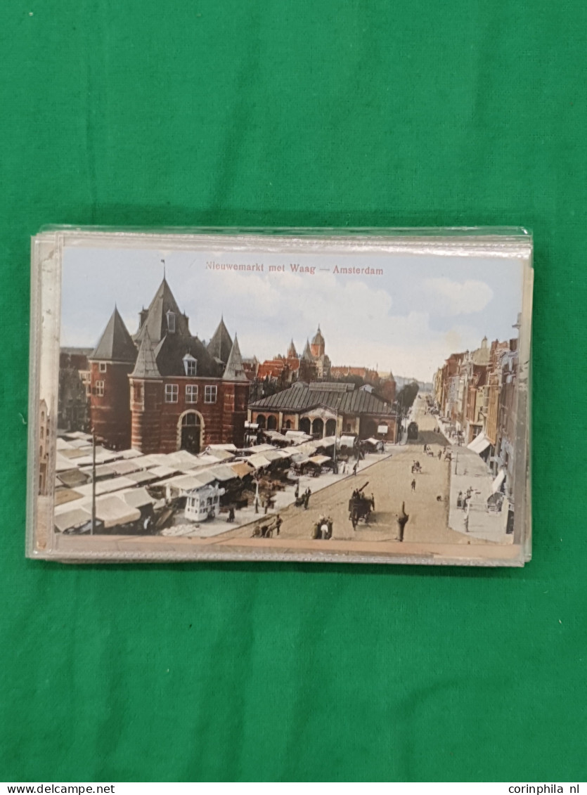 Cover Amsterdam, ca. 100 ex. w.b. oude en zeer oude en souvenir Wereldtentoonstelling in envelop 