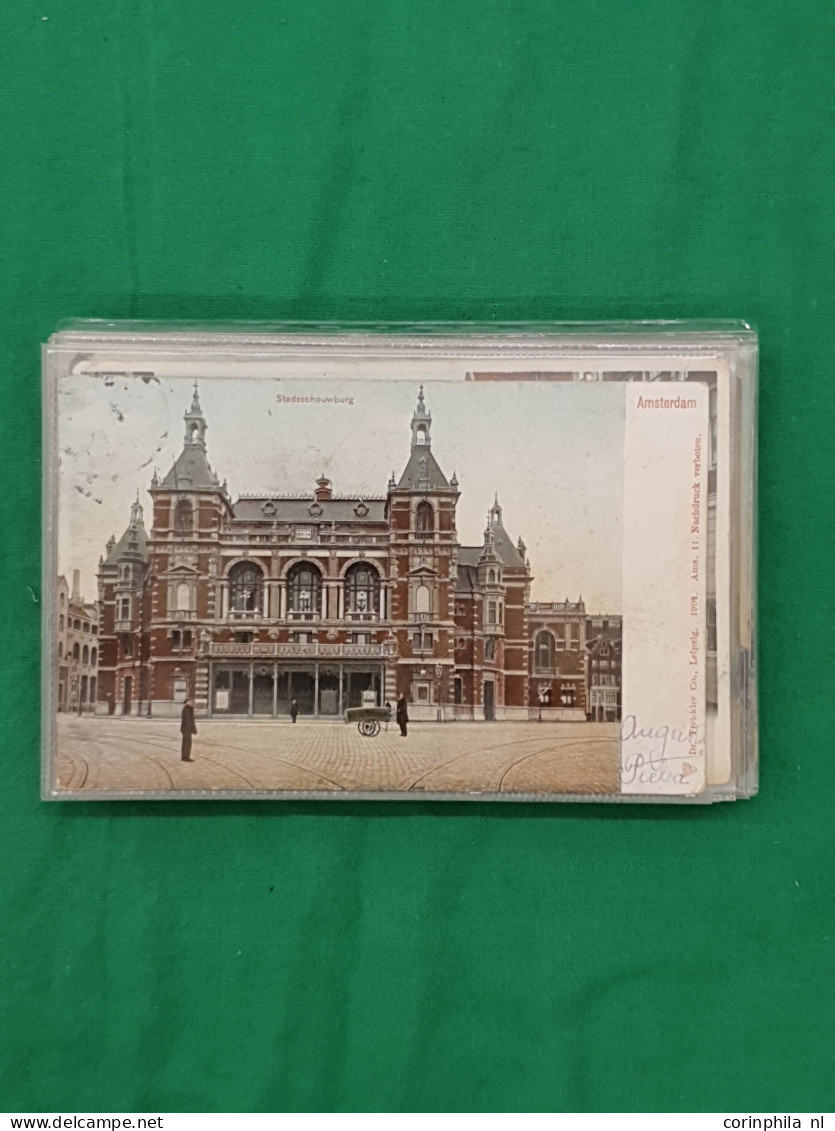 Cover Amsterdam, ca. 100 ex. w.b. oude en zeer oude en souvenir Wereldtentoonstelling in envelop 