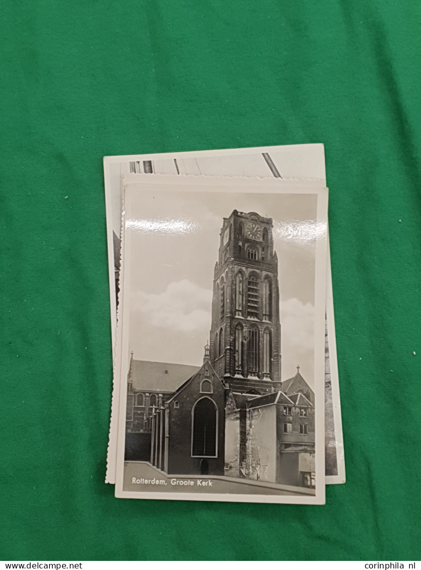 Cover ca. 900 ex. w.b. Rotterdam, Den Haag meest voor 1950 in doos