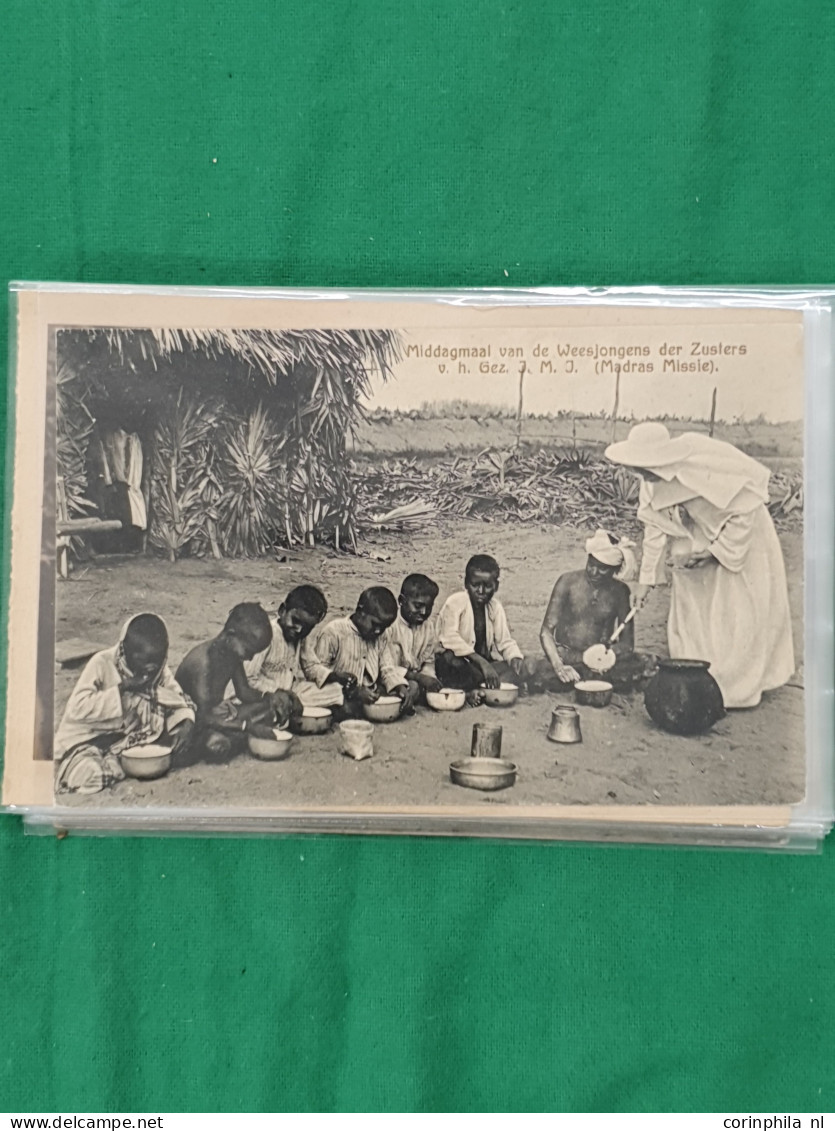 Cover Dutch East Indies, approx. 100 postcards all pre 1940 including ethnic scenes in envelope