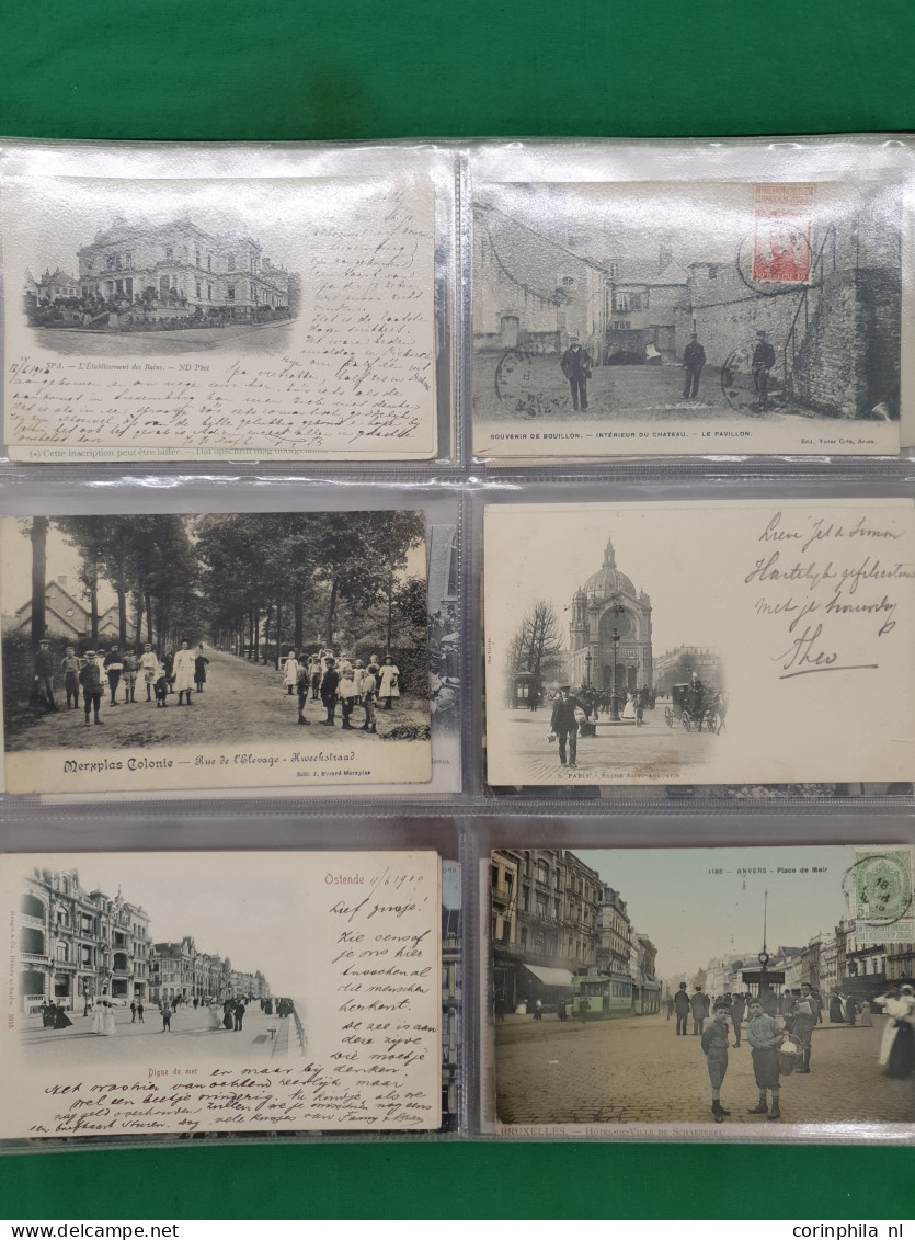 Belgium, Approx. 200 Postcards Including Litho Cards In Album - Other & Unclassified