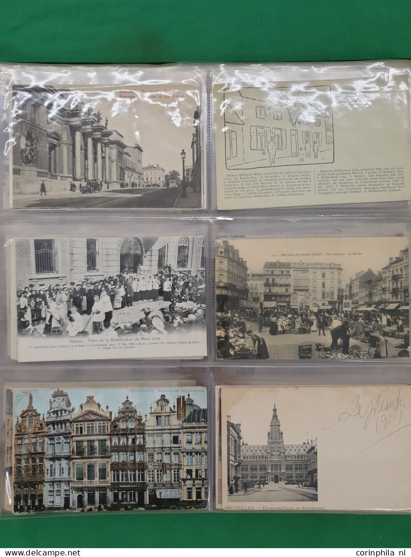 Belgium, Approx. 200 Postcards Including Litho Cards In Album - Autres & Non Classés