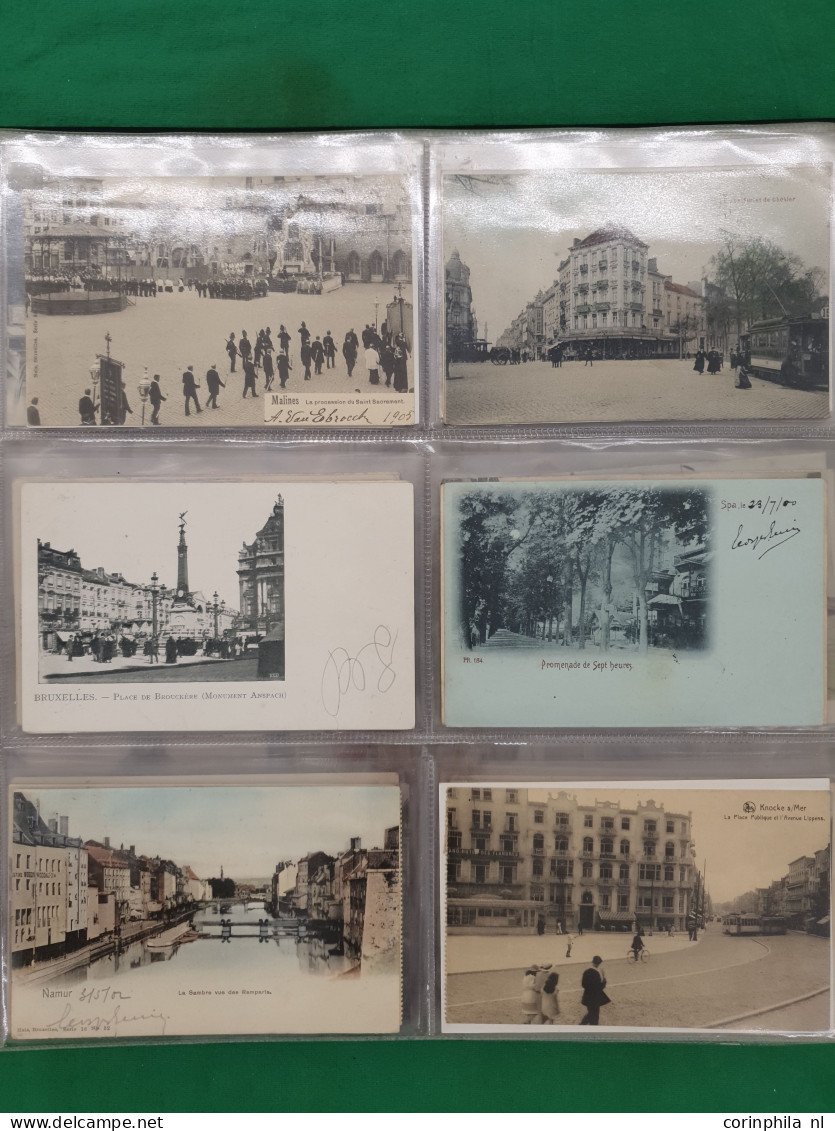 Belgium, Approx. 200 Postcards Including Litho Cards In Album - Otros & Sin Clasificación