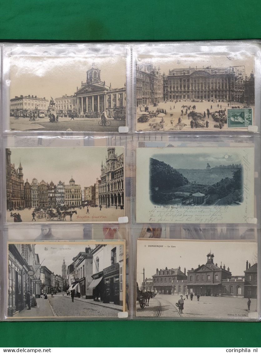 Belgium, approx. 200 postcards including litho cards in album