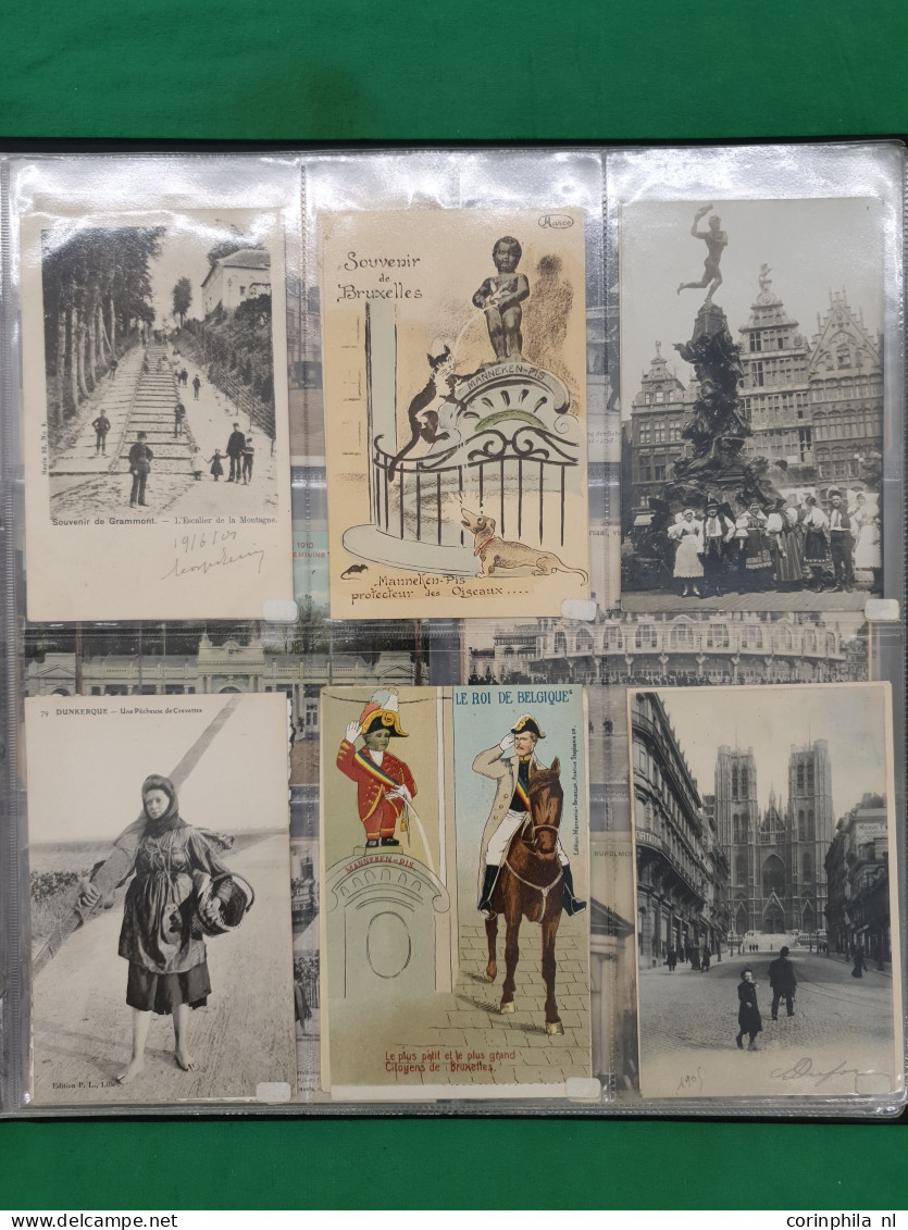 Belgium, approx. 200 postcards including litho cards in album