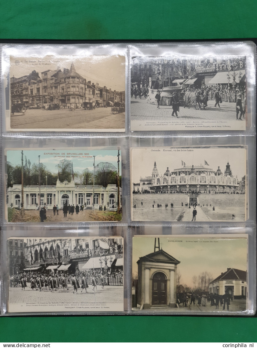 Belgium, approx. 200 postcards including litho cards in album