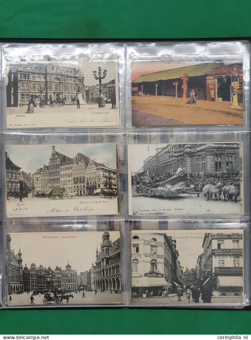 Belgium, approx. 200 postcards including litho cards in album