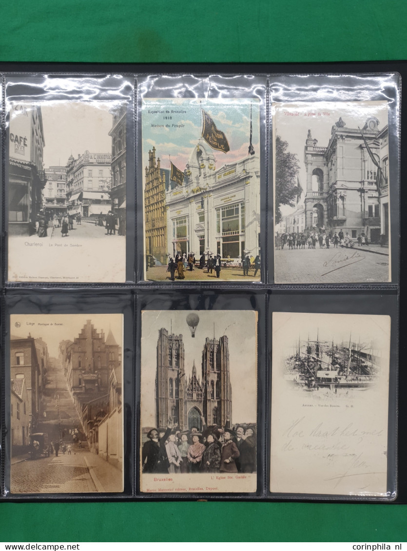 Belgium, approx. 200 postcards including litho cards in album