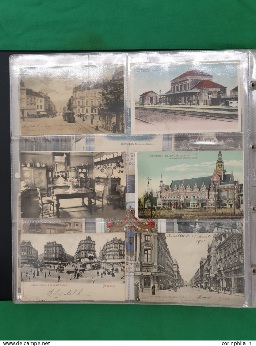 Belgium, approx. 200 postcards including litho cards in album