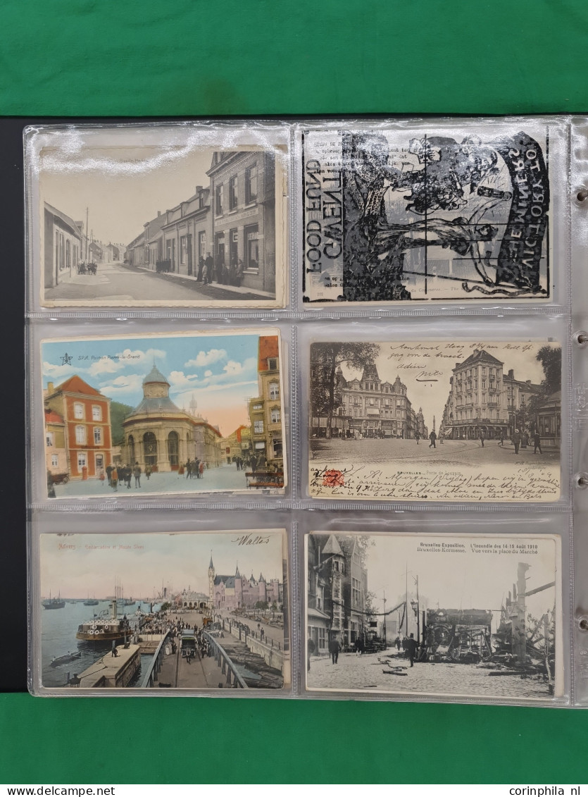 Belgium, approx. 200 postcards including litho cards in album