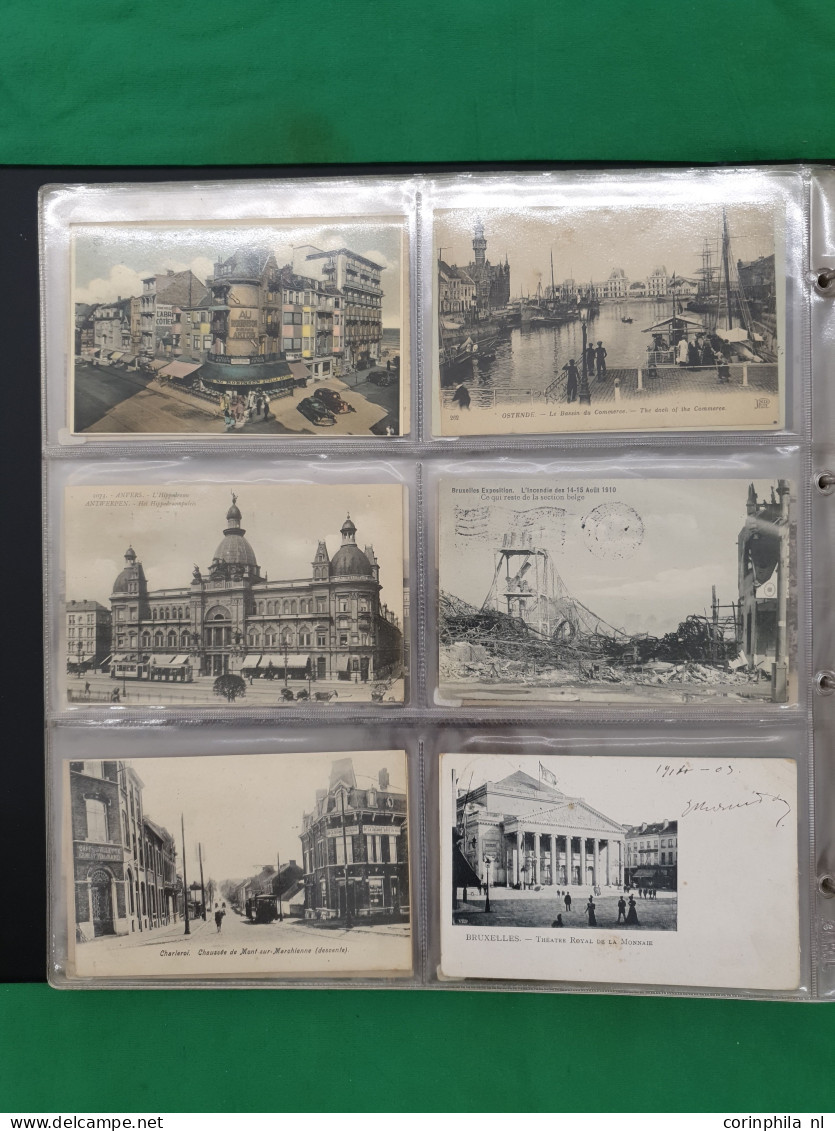 Belgium, approx. 200 postcards including litho cards in album