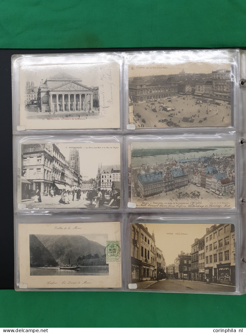 Belgium, approx. 200 postcards including litho cards in album