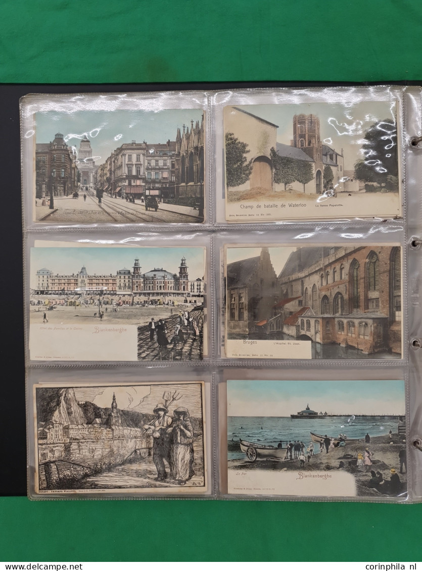 Belgium, approx. 200 postcards including litho cards in album