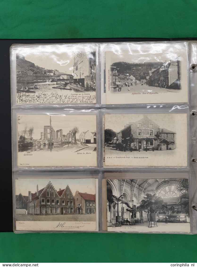 Belgium, approx. 200 postcards including litho cards in album