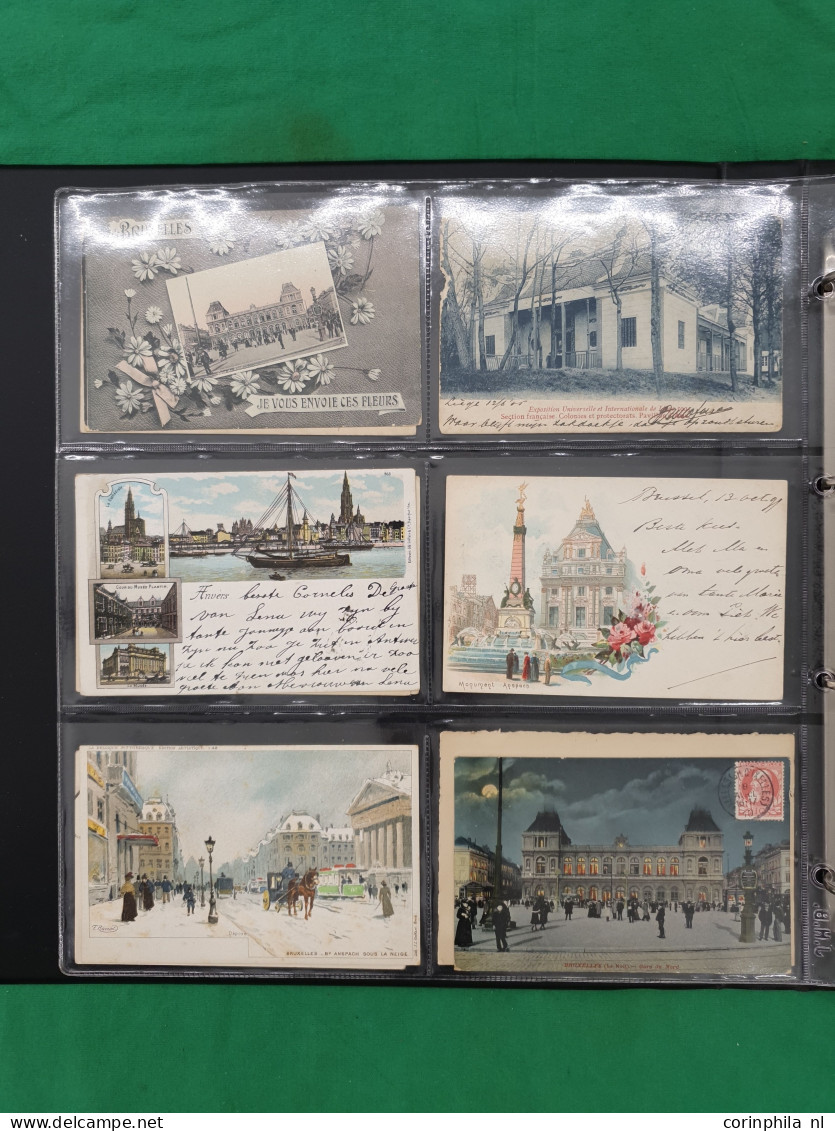 Belgium, approx. 200 postcards including litho cards in album