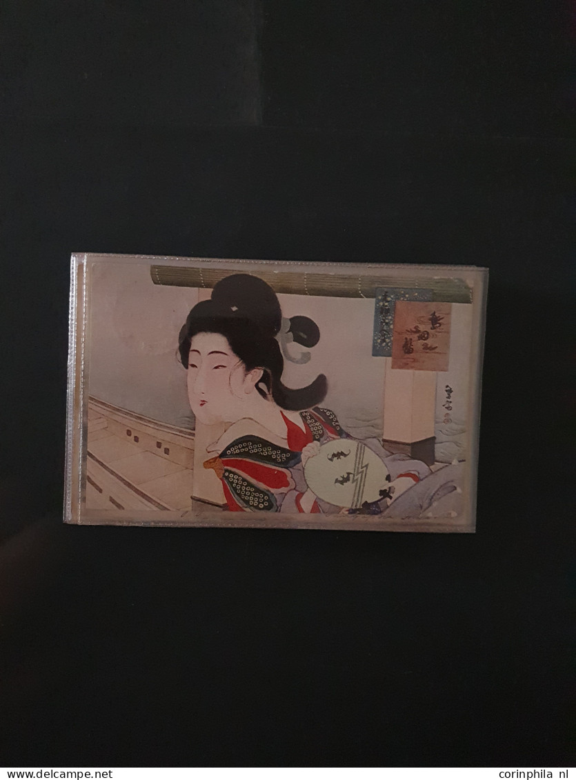 Cover Japan, approx. 85 postcards mainly pre 1940 including earthquakes in envelope