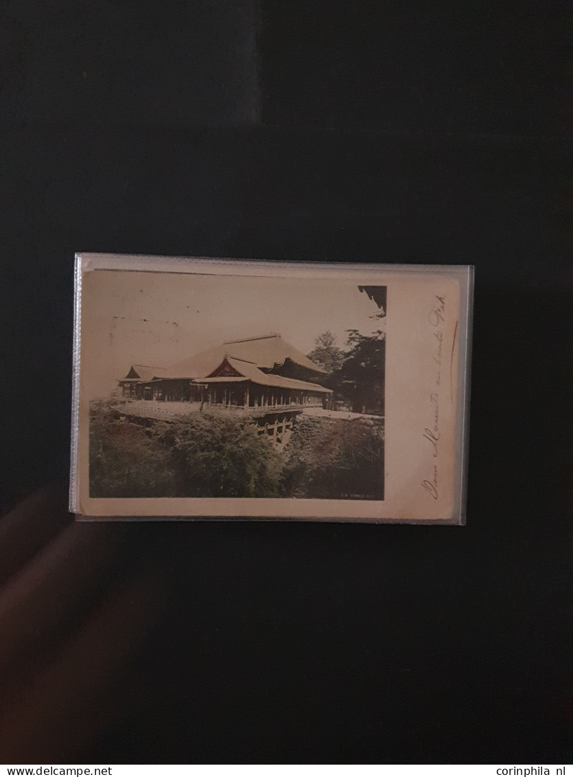 Cover Japan, approx. 85 postcards mainly pre 1940 including earthquakes in envelope